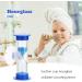 Children's Handwroll Toothbrush & 2-Minute Sandglass Timer - Mini Hourglass for Brushing Teeth (Pink) | International Shipping - Buy Online on GoSupps.com