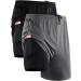 NELEUS Men's 2 in 1 Running Shorts with Liner Dry Fit Workout Shorts with Pockets Medium 6070 Black/Grey 2 Pack