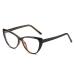 PARWANA HD Computer Readers Anti UV Cat-Eye Blue Light Blocking Reading Glasses Presbyopic Glasses Flat Light Mirror +350 Tortoiseshell