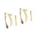 MAGICLULU Lot de 2 Spatules pour Cr me pour Le Visage Planche de Massage Applicateur de Cr me Outil de Massage Des Yeux Voyage 3 Pi ces 10x2cmx2pcs dor x2pcs