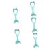 FOMIYES 5pcs Mascara Brush Stickers Makeup Stencil Multi- Women Silicone Eyeliner Miss Simple Splitter 1 count (Pack of 1) Bluex5pcs