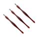 Cuticle Trimmer 3 Pcs Cuticle Remover Cuticle Pusher Nail Cuticle Remover Nail Art Tools Nail Cleaner Tool Brown