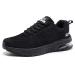 STQ Women's Running Shoes Breathable Air Cushion Sneakers 7 All Black