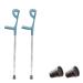 Adult Aluminum Medical Forearm Crutch Adjustable Walking Crutches Open Cuff Ergonomic Handle with Comfy Grip Gray Lucky Star