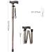 Adjustable Folding Walking Stick Aluminium Alloy Crutches L-Shap Ergonomic Design Cane Non-Slip Base 830-930 Mm Family - Buy Online on GoSupps.com