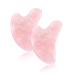 Lippbest 2-Pack Gua Sha Facial Tools Skin Care Products for Massage Lifting.Eye Puffiness Relief Natural Rose Quartz Massage Stone