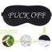 Soft Comfort Sleep Eye Mask for Men and Women - Adjustable Strap, Block Out Light for Travel, Office, Home - Black (Off White) - Buy Online on GoSupps.com