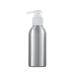 Junhouse refillable aluminum bottle for storing shampoo lotion disinfectant pump dispenser for home and salon.250 ml white