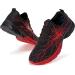 BRONAX Tennis Shoes for Men Comfy Running Walking Fitness Outdoor Sports Gym Athletics Adult Sneakers Male Jogging Footwear 11 Black/Red