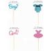 24 PCS Boy or Girl Theme Cupcake Toppers for Gender Reveal Baby Shower Birthday Party Supplies Glitter Kids Blue Onesie Jumpsuit Cake Decorations Pink Dress Cupcake Picks Gender Reveal Cupcake Topper - Buy Online on GoSupps.com