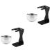 Angoily 2 sets of razor set men gifts holder for shaving stand men suit bartbrush holder shaving shell rustproof steel shaving. Tool holder shaving brushes man acrylic steel