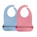 Adult Bibs Adjustable and Washable Silicone Clothes Protectors to Dining Bib with Crumb Catcher for Men/Women/Elderly(2 pcs)
