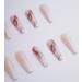 Xerling 24Pcs Glitter Press-On Nails | Gradient Coffin Ballerina Nail Tips | Full Cover False Nails for Women | International Shipping Available - Buy Online on GoSupps.com