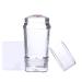 FouTP Nail Art Stamping Stamper Image Plate Clear Jelly Stamper for Transparent Nail Stamps Nail Art Stamper Scraper 1 Set