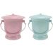 Portable Toilets Chamber Pot Set - 2 Women Urine Bowls with Lids & Handles for Adults Children & Pregnant Women - Ideal for Travel & Camping - Buy Online on GoSupps.com