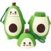 UCHOME Avocado Kids Mini Glass Water Bottle - 4 Designs, 280ml BPA-Free Silicone with Lanyard (Happy) - Buy Online on GoSupps.com