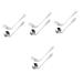 Lurrose 4 sentences cutlery for the left hand curved bent babyl opened curved spoon self -feeding cutlery curved cutlery steel food adaptive old 17x4.5cmx4pcs as shown x 4 pieces