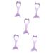Beavorty Makeup Applicator 5pcs Mascara Brush Tools Cosmetic Pink Eyeshadow Eyeliner Aid Cleaning Artifact Multifunction Shield 1 count (Pack of 1) Violetx5pcs
