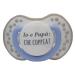 Brillabenny pacifier light blue customizable with saying Me and Dad pair 0 6 months made of silicone gift for babies