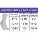 Crew Cotton Diabetic Socks for Men and Women - Size 13-15, Black (6 Pairs) - Buy Online on GoSupps.com