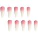 rongweiwang 1 Set French Tip Press on Nails Extension Extra Long Matte Fingernails Decals Full Cover Ballerina Manicure Kit Type 3 - Buy Online on GoSupps.com