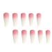 dijiusidy 1 Set French Tip Press on Nails Matte Tips Removable Fashion Decals Full Cover Ballerina Salon DIY Manicure Kit Type 1