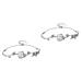 CALLARON 2pcs Korean Version Gift Women's mediumx2pcs Silverx2pcs