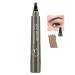 Eyebrow Pen Micro-Fork 4 Tip Eyebrow Pencil Lasting 3D Waterproof Not Easy To Remove Makeup Professional Fine Sketch Liquid Eye Natural Looking Brow Pen 4#Beige