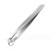Nose Hair Trimmer for Women and Men Stainless Steel Precision Nose Hair Tweezer Ingrown Hair Tweezers Eyebrow Tweezers Eyelash Clipper Grooming Scissor Safe Round-Headed Hair Remover Tool (Silver)