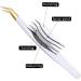 LUKEO Tweezers For Eyelash Extension Eyebrow Stainless Steel Set Beauty Precision Tweezers Makeup Tools 8pcs D - Buy Online on GoSupps.com