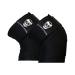 Knee Wraps (Pair) With Strap for Squats, Weightlifting, Powerlifting, Leg Press, and Cross Training - Flexible 72 inch Knee Wraps for Squatting - For Men & Women Black