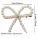 AKOAK Elegant White Pearl Bow Duckbill Clip - Ladies Hair Clip for Wedding, Birthday, and Valentine's Day - Buy Online on GoSupps.com