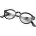 London Mole Glasses | Stylish Graduate Round Reading Glasses for Men & Women | Unisex Black Glossy 1.5x with Spring Hinges - Buy Online on GoSupps.com