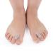 DEAVER Toe Separators Silicone Spacer Transparent Splitter Thumb Valgus Silicone Care Corrector Bunion Pads to Correct & Relieve Pain 2 Pairs Large