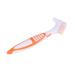 Libcflcc dentures double -sided dentures toothbrush ergonomics gripped plastic multi -layered bristle false teeth orange brush for home use wrong orange orange/evening red in a zigzag pattern (Sunset Chevron)