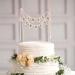 Handmade Vintage Rustic Just Married Wedding Cake Topper with Bunting Flags - Ivory & Pink Rose - Buy Online on GoSupps.com