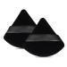 2 Pcs Pure Cotton Triangle Powder Puff Face Soft Makeup Puff for Loose Powder Velour Cosmetic Foundation Beauty Makeup Tools Wet Dry-Black 2Pcs Black