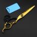 Hair Cutting Scissors 6 Inch Professional Japan Steel Gold Hollow Hair Scissors Haircut Thinning Barber Makas Hair Cutting Shears Hairdressing Scissors Set - Buy Online on GoSupps.com