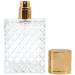 Enslz 100ml/3.4Oz Clear Glass Fine Mist Atomizer Portable Square Refillable Empty Perfum Spray Bottle Travel Atomizer Bottle Gold Cap - Buy Online on GoSupps.com