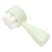 Beatifufu Face Brush Facial Cleansing Tool Face Washing Cleaner Pore Cleaning Pad Brush Handle Face Exfoliator Facial Cleansing Brush Manual Facial Brush Face Washing Scrubber 12.5X5X5CM Green