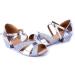 Girls Salsa Dance Shoes - Glitter Latin Tango & Ballroom Shoes for Children | Soft Soles | Size 37 EU | Silver - Buy Online on GoSupps.com