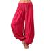 DAZLOR Parachute Pants for Women Plus Size High Waisted Drawstring Yoga Jogger Sweatpants Loose Baggy y2k Boho Beach Trousers Red XX-Large