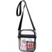Clear Bag Stadium Approved - Clear Crossbody Purse Bag, with Adjustable Shoulder Strap for Women, Men Black