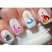 Alice in Wonderland Water Nail Art Transfers Stickers Decals - Set of 43 - A1259