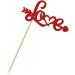 24 Pcs Valentine's Day Theme Cupcake Toppers Red Love Party Cake Decoration Birthday Party Dessert Insert MGPFERD - Buy Online on GoSupps.com