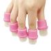 MauSong 10 Pcs Wearable Nail Soak Soakers Polish Remover DIY Acrylic Uv Gel Cap Tip Set (Pink)
