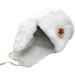 Fur Winter Ushanka Russian Hat with Secret Pocket & Red Star Emblem - X-Large White - Buy Online on GoSupps.com