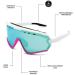 Buy Phieres Sharkbiteph Origin Sports Glasses - Unisex Eco-Friendly TPU Frame Polarized UV400 Protection - MTT WHT PINK / ICE Blue - Buy Online on GoSupps.com