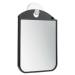 mDesign Bathroom Shower Suction Fog Away Shaving Mirror - Black/Brushed