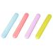 Ddky 4 piece of smiling face toothbrushes toothbrushes travel fold toothbrush case toothbrush box toothbrush head protective cover toothbrush container portable toothbrush cover suitable